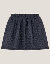 Bow Quilted Skirt, Blue (NAVY), large