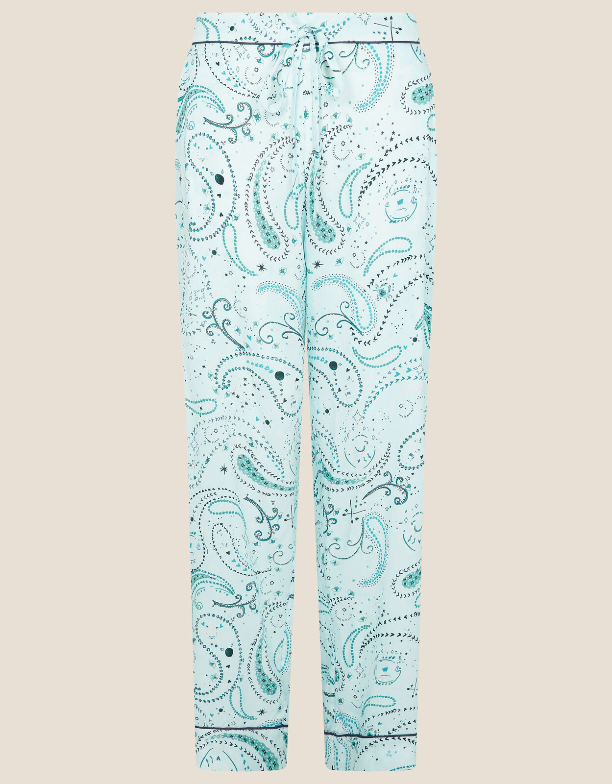 Paisley Print Pyjama Bottoms Blue