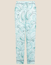 Paisley Print Pyjama Bottoms, Blue (BLUE), large