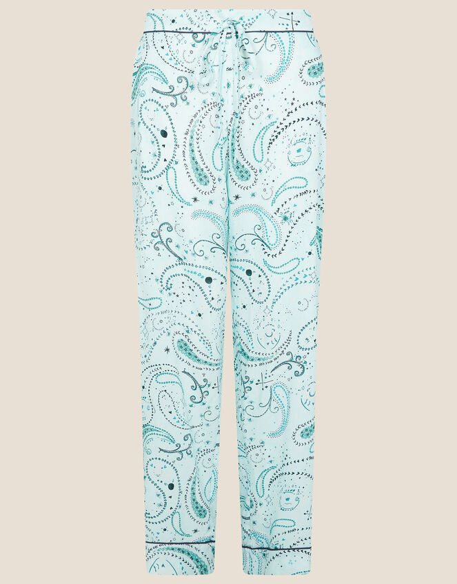 Paisley Print Pyjama Bottoms, Blue (BLUE), large