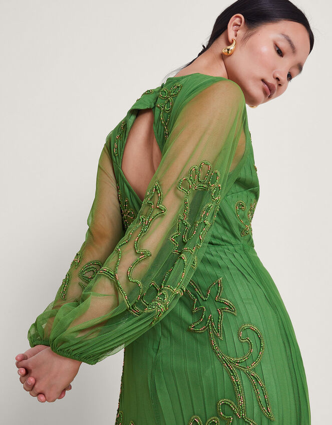 Maeva Embellished Maxi Dress, Green (GREEN), large