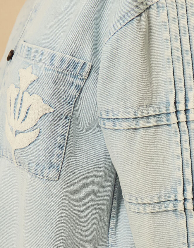 East Selma Embroidered Denim Jacket, Blue (LIGHT BLUE), large