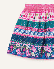 Multi Print Skirt, Teal (TEAL), large