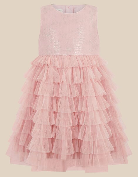 Baby Sofia Sequin Ruffle Party Dress, Pink (PINK), large