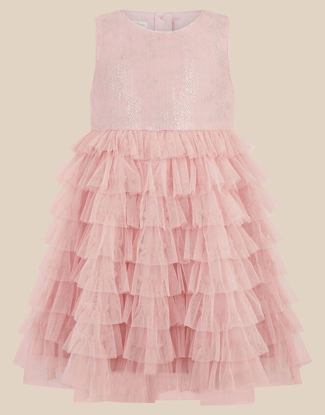 Baby Sofia Sequin Ruffle Party Dress, Pink (PINK), large