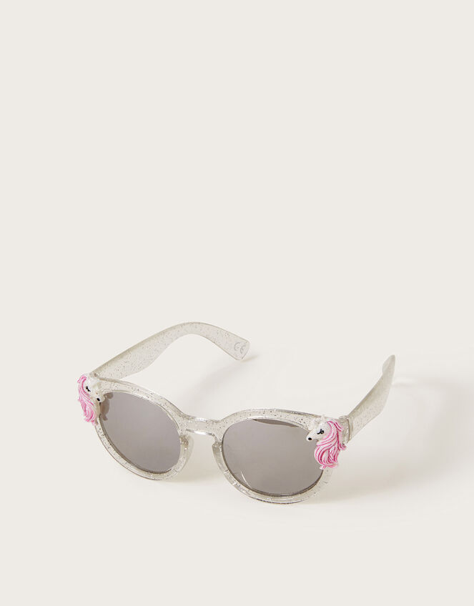 Unicorn Round Glitter Sunglasses, , large