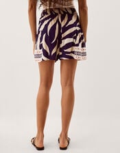 Paloma Print Shorts, Blue (NAVY), large