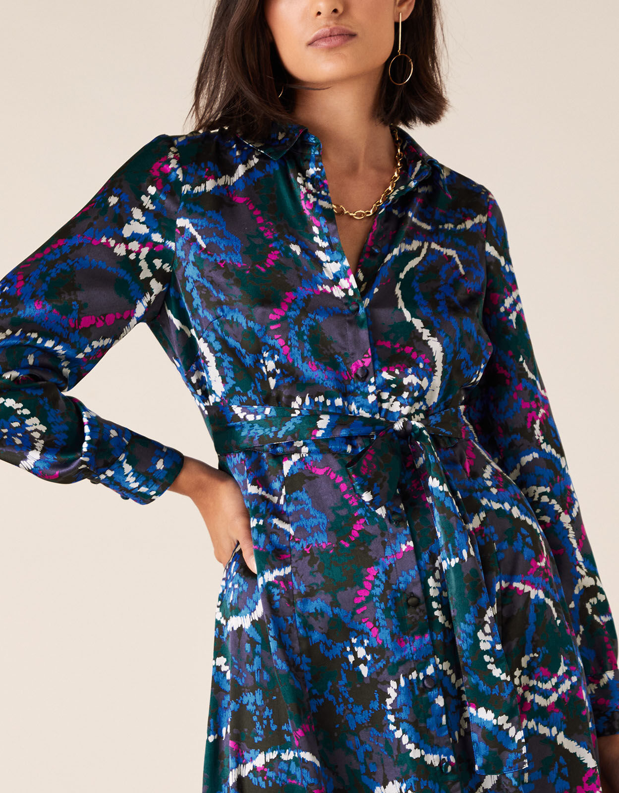 Monsoon clearance satin dress