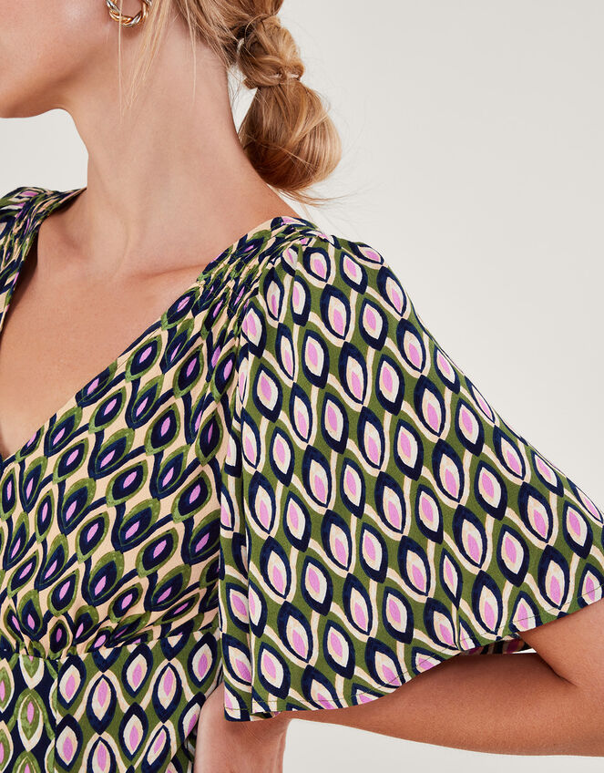 Nieve Midi Dress, Green (GREEN), large