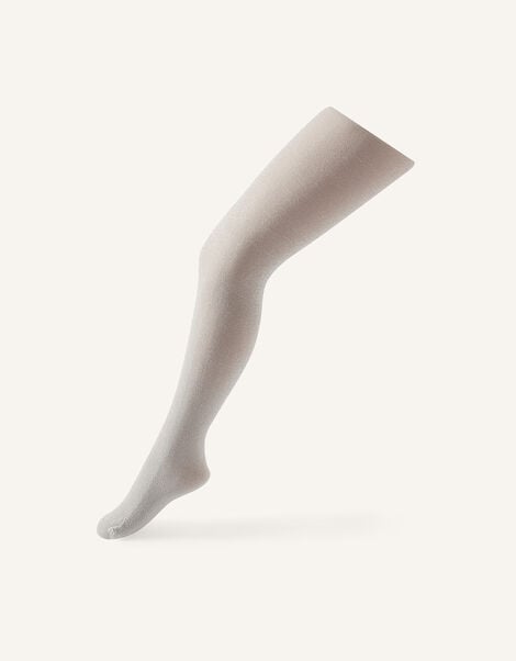 70 Denier Glitter Tights, Silver (SILVER), large