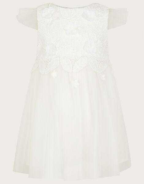Baby Ophelia Lace Tulle Dress, Ivory (IVORY), large