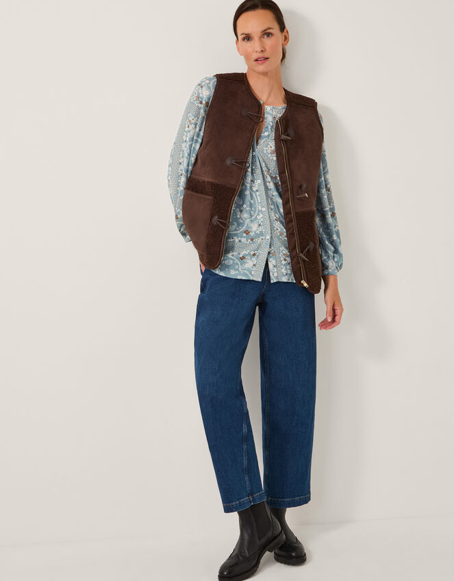 Mandy Paisley Print Blouse, Blue (BLUE), large