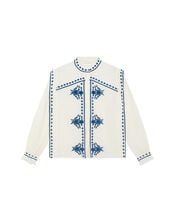 Maison Hotel Phillipa Embroidered Blouse, White (WHITE), large
