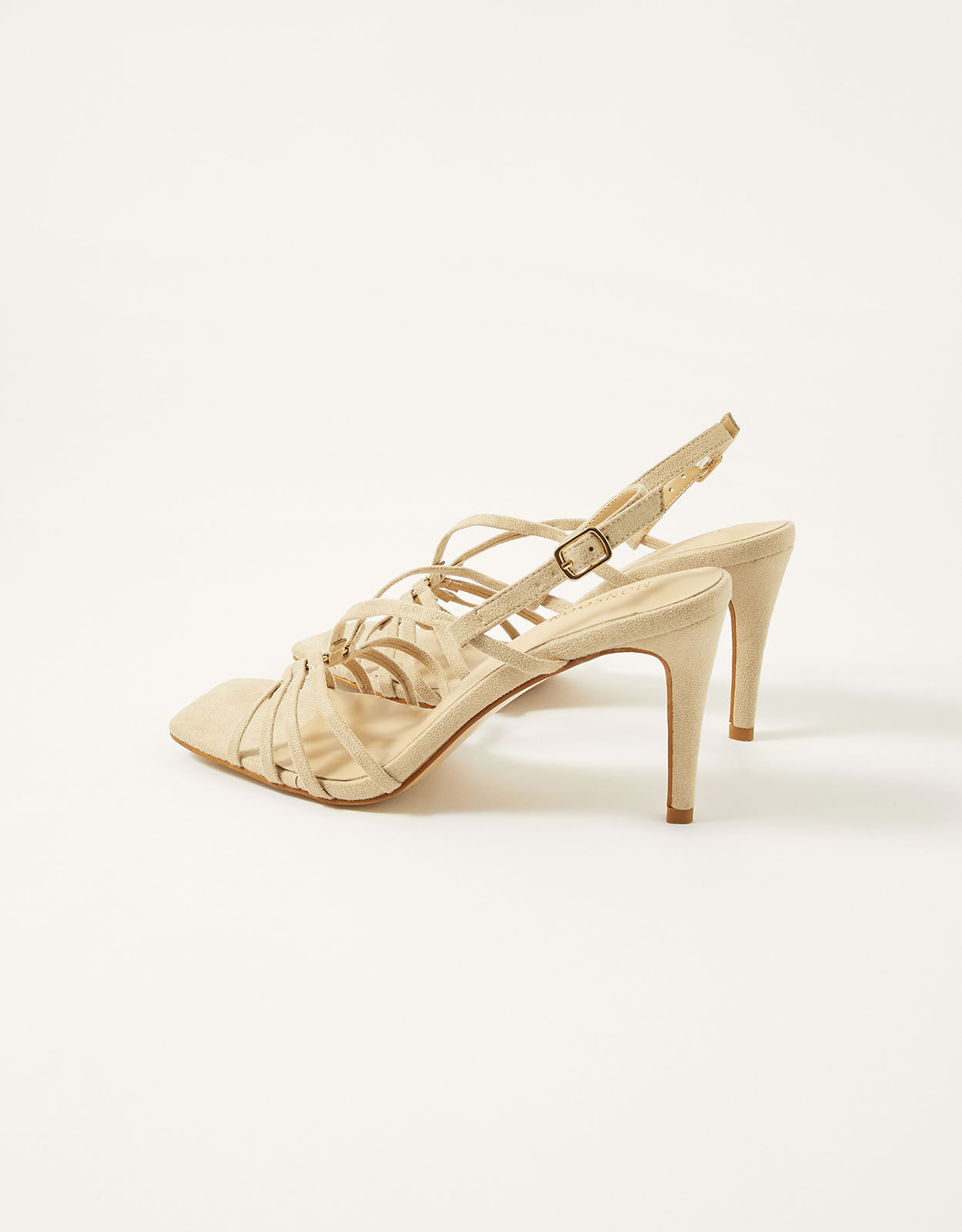 Nude barely there block heels top