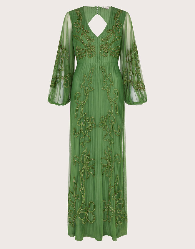 Maeva Hand-Embroidered Dress, Green (GREEN), large