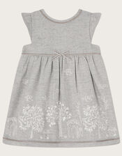 Baby Tree Stitch Detail Pinafore with T-Shirt, Grey (GREY), large