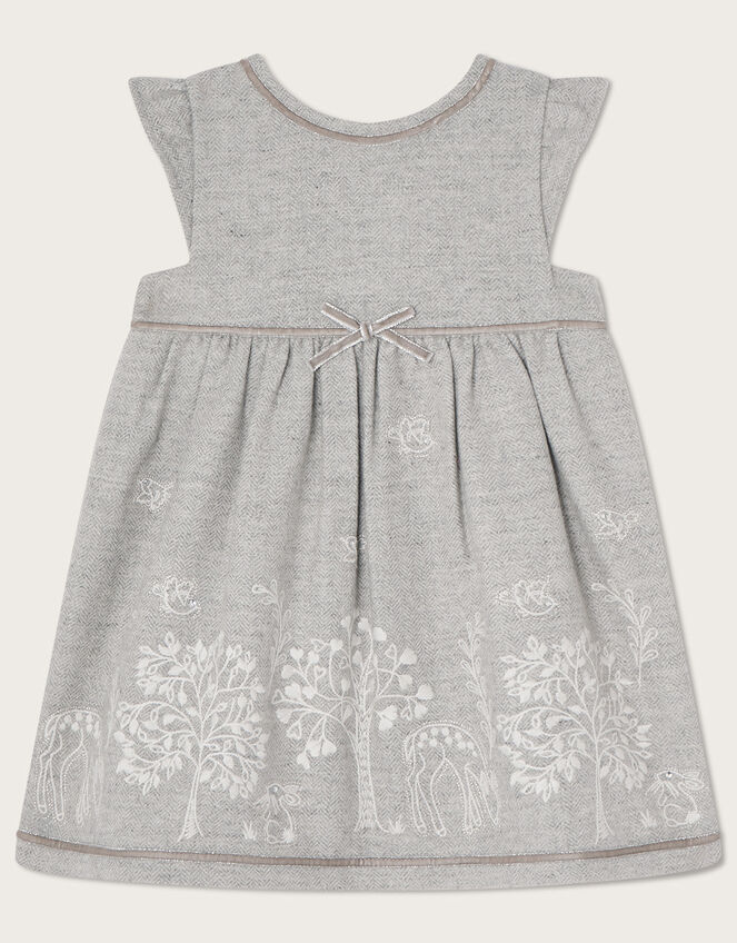 Baby Tree Stitch Detail Pinafore with T-Shirt, Grey (GREY), large