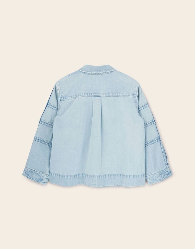 East Selma Embroidered Denim Jacket, Blue (LIGHT BLUE), large