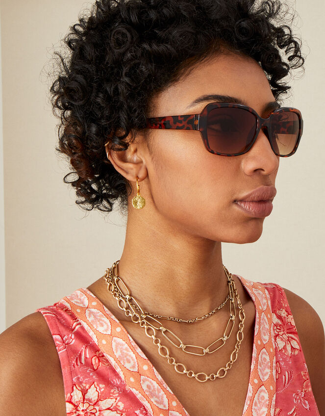 Wrap Tortoiseshell Sunglasses, , large
