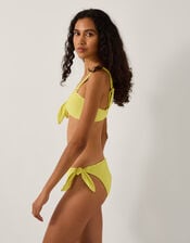 Alina Rib Tie-Side Bikini Bottom, Green (LIME), large