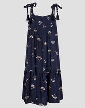 Briana Strappy Batik Mini Dress, Blue (NAVY), large