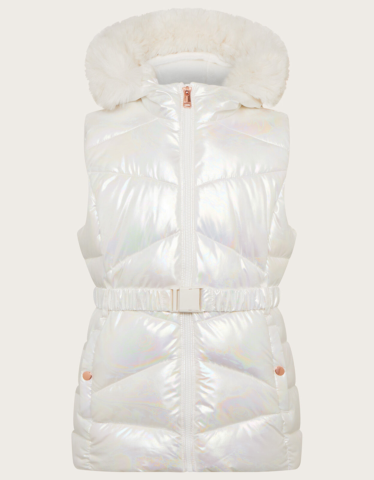 Metallic Marble Gilet Ivory Girls Coats Jackets Monsoon Global