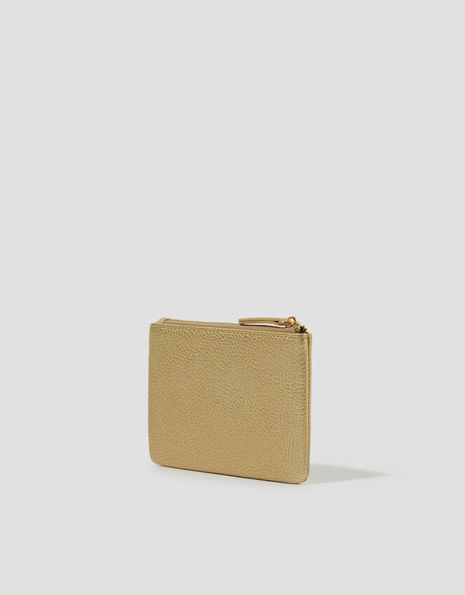 Faux Leather Coin Purse, Gold (GOLD), large