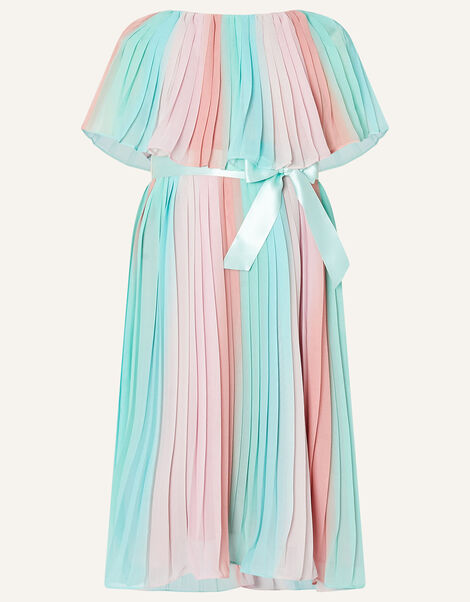 Ombre Stripe Pleat Dress Multi, Multi (MULTI), large
