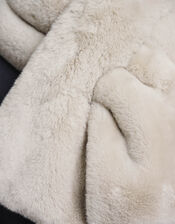 Rino & Pelle Stip Faux Fur Scarf, , large