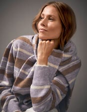 Simone Stripe Jumper, Purple (LILAC), large