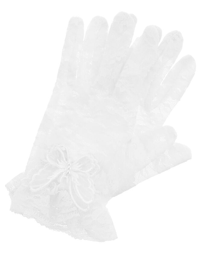 Organza Butterfly Lace Gloves, , large