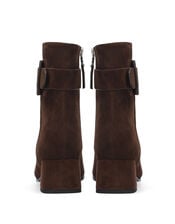 Bibi Lou Sandy Buckle Suede Ankle Boots, Brown (BROWN), large