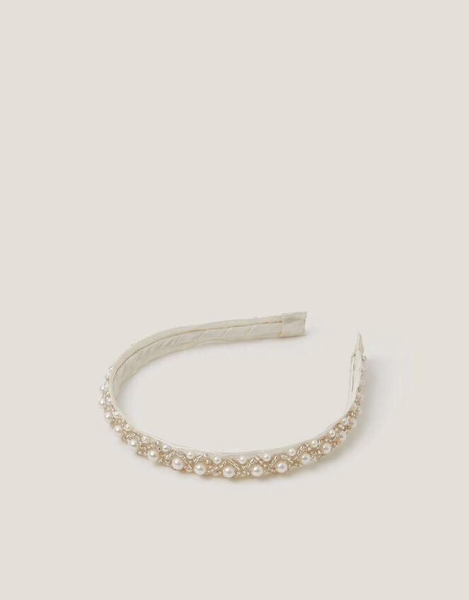 Pearl Encrusted Headband, , large