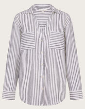 Gilly Stripe Shirt, Ivory (IVORY), large