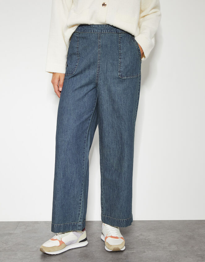 Jodi Crop Wide Leg Jeans, Blue (INDIGO), large