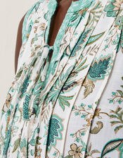 Saoirse Sleeveless Pintuck Floral Top, Ivory (IVORY), large