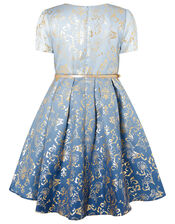 Ombre Foil Print Dress, Blue (BLUE), large