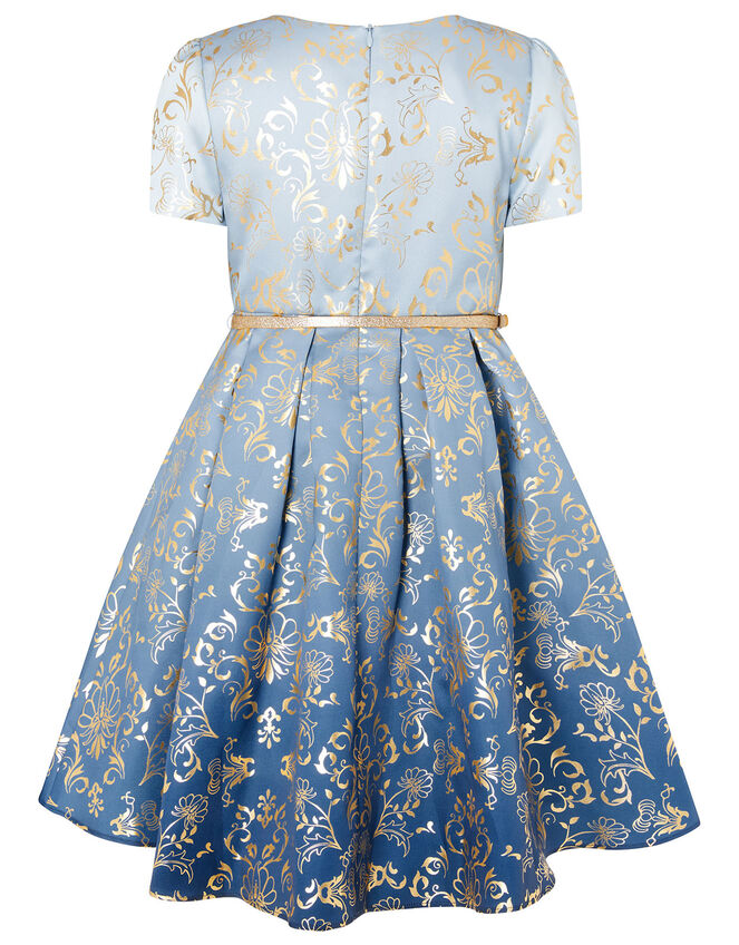 Ombre Foil Print Dress, Blue (BLUE), large