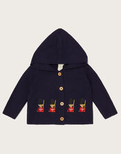 Newborn London Guards Knitted Cardigan, Blue (NAVY), large