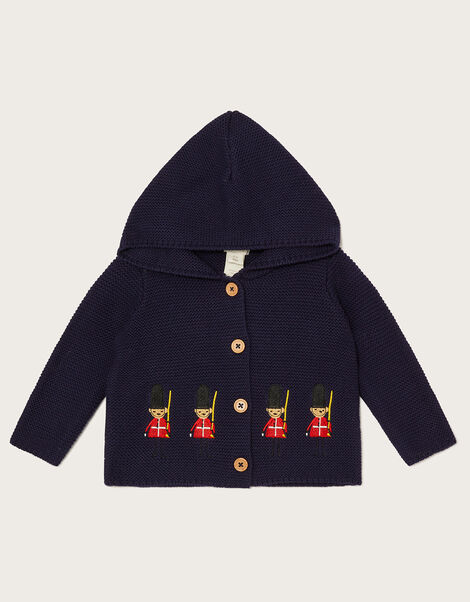 Newborn London Guards Knitted Cardigan, Blue (NAVY), large