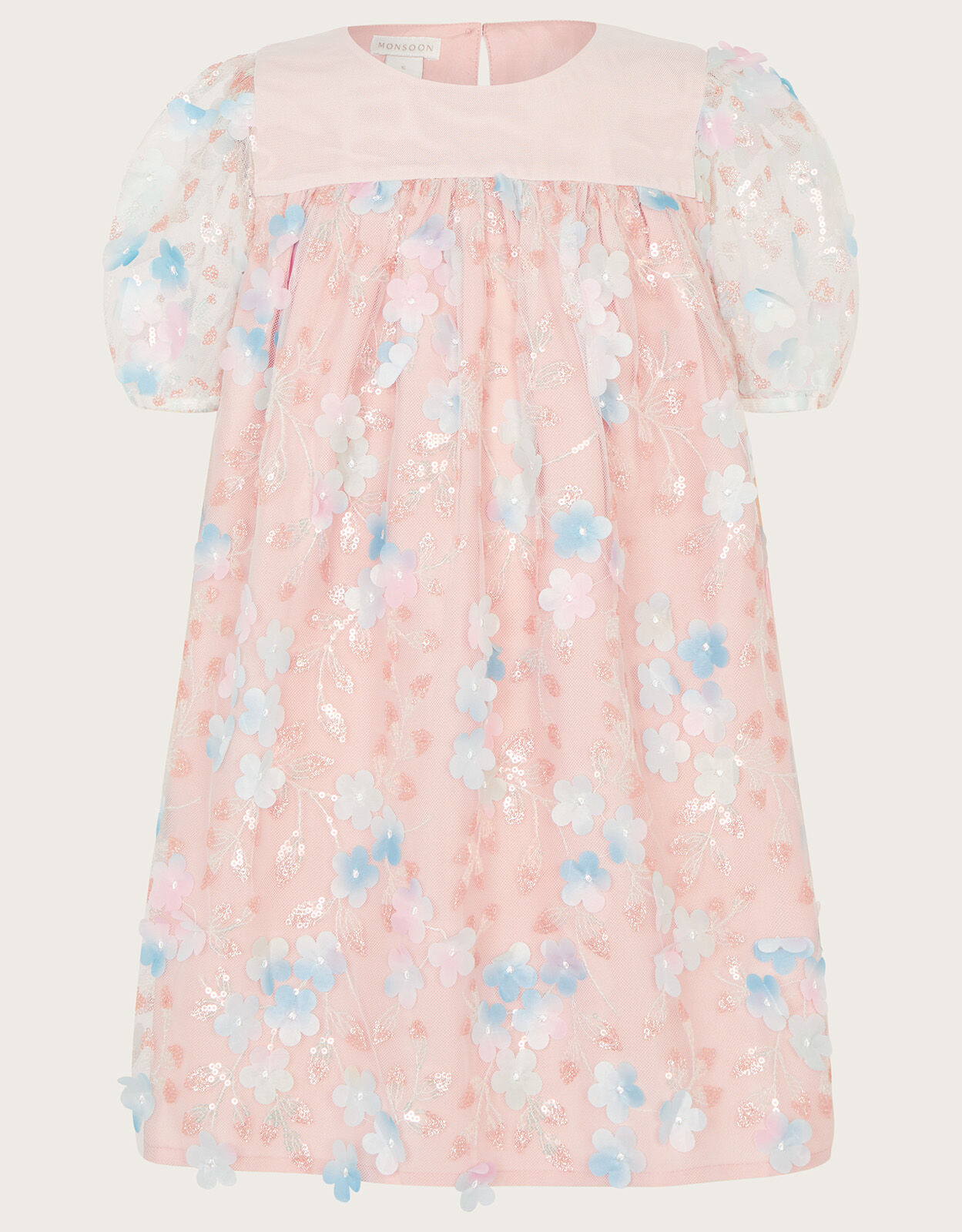 Disco Flower Trapeze Dress Pink