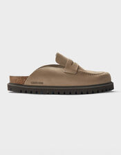Genuins Nubuck Moccasin Clogs, Brown (TAUPE), large