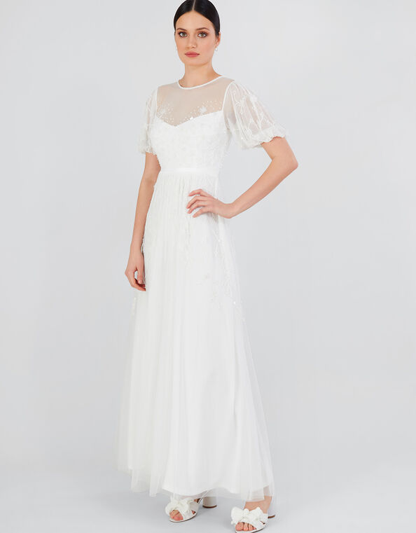 Celina Embellished Bridal Maxi Dress, Ivory (IVORY), large