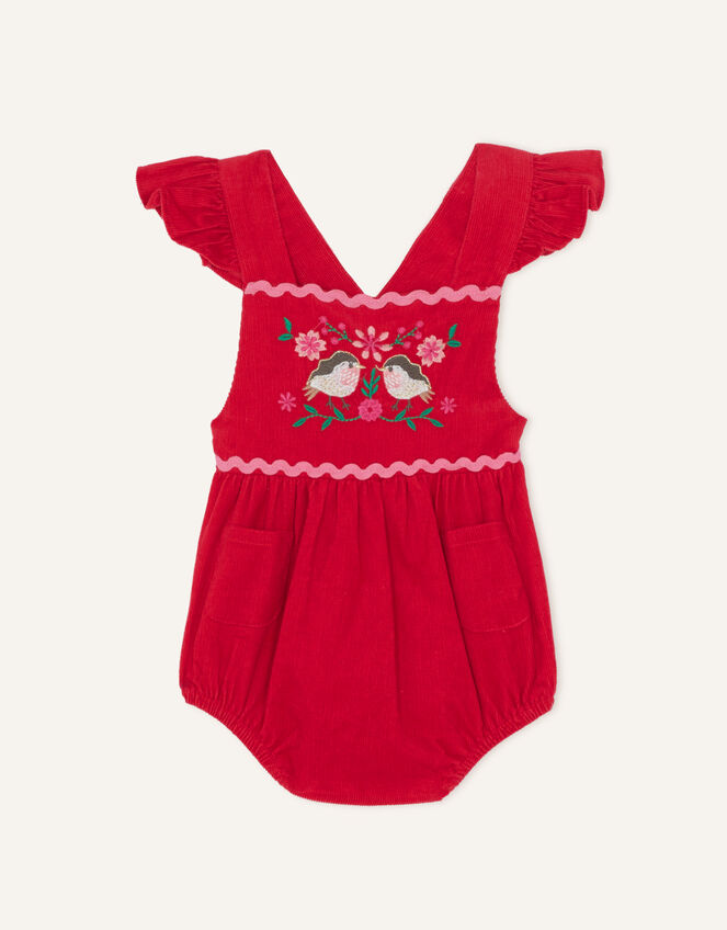 Newborn Robin Knit Romper Set, Red (RED), large