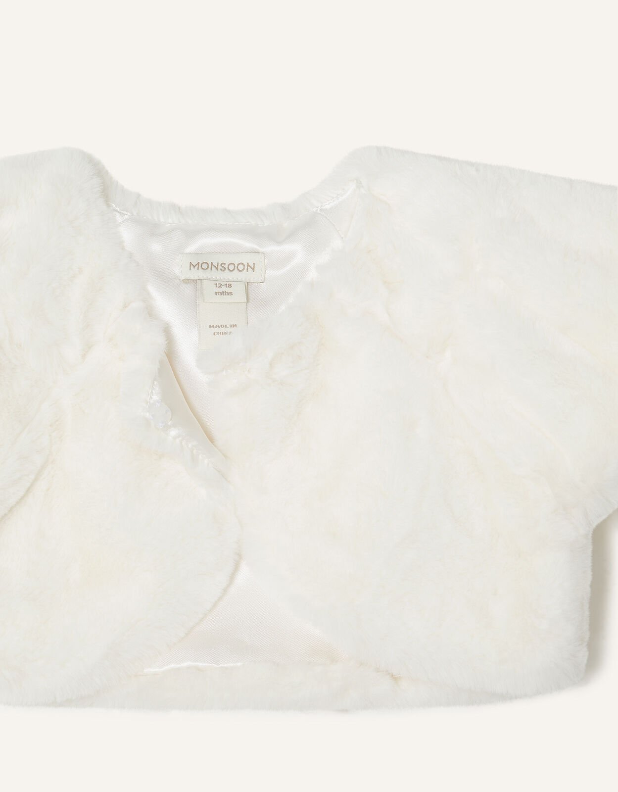 Baby faux fur shrug shop