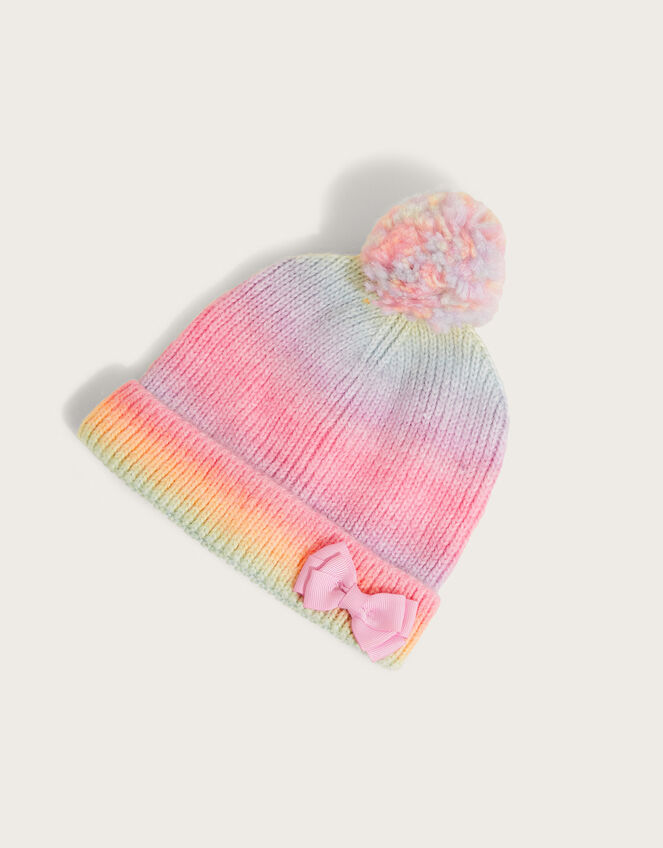 Harmony Rainbow Bow Beanie Hat, Multi (MULTI), large