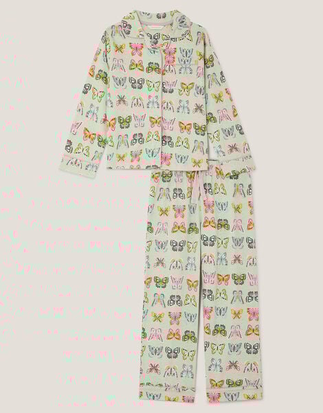 Butterfly Print Long Pyjamas Set, Teal (TEAL), large