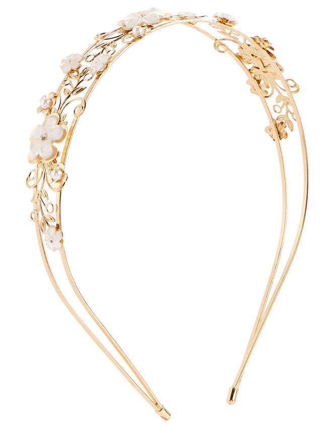 Valeria Gold Filigree Headband , , large