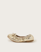 Foldable Ballet Flats, Gold (GOLD), large