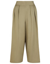 Cropped Trousers in LENZING™ ECOVERO™, Green (KHAKI), large